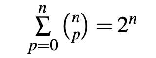 somme de p=0 à n de 2^n